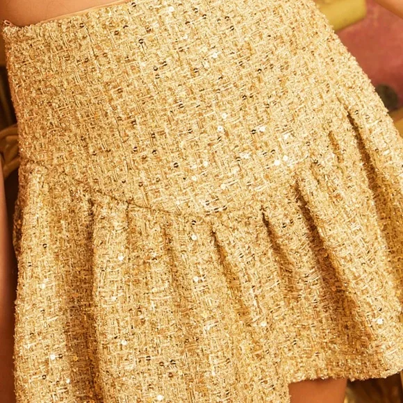 MARLO CELINA TWEED MINI SKIRT SIZE 9-10 - Picture 3 of 8